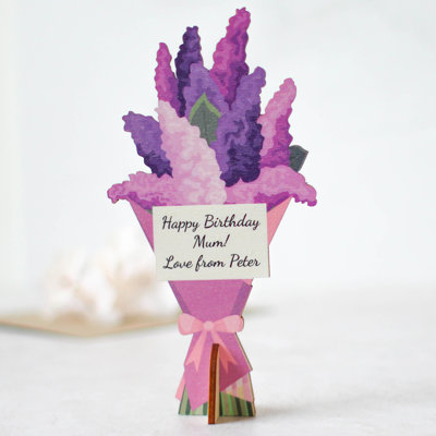Personalised Birth Flower Card, July, Larkspur