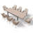 8 - Person Rectangular Outdoor Dining Set With Cushions-1411461684