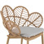 Chaise d'extérieur en forme de paon en osier de style papasan
