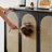 Black + Pale-yellow Solid Wood + Rattan Shoe Storage