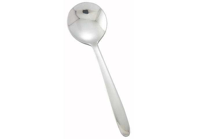 Flute Stainless-Steel Bouillon Spoon, Heavyweight, 7" (12 Pack)