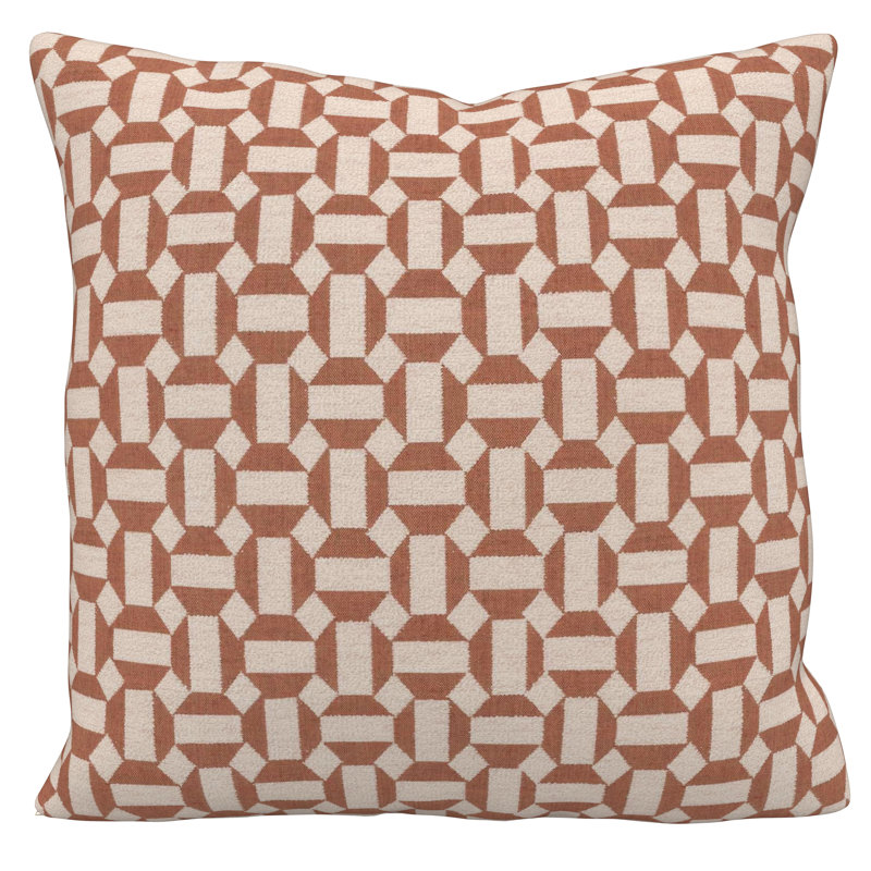 Coussin décoratif intérieur / extérieur Gabi Sunbrella®, Assemblage de l'argile, 20 x 20 x 3