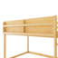 Lit superposé bas simple au-dessus de simple, lit superposé au sol avec échelle, lit superposé simple en bois massif pour enfants et adolescents, naturel