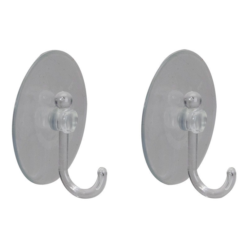Clear Suction Cups with Hooks 3"