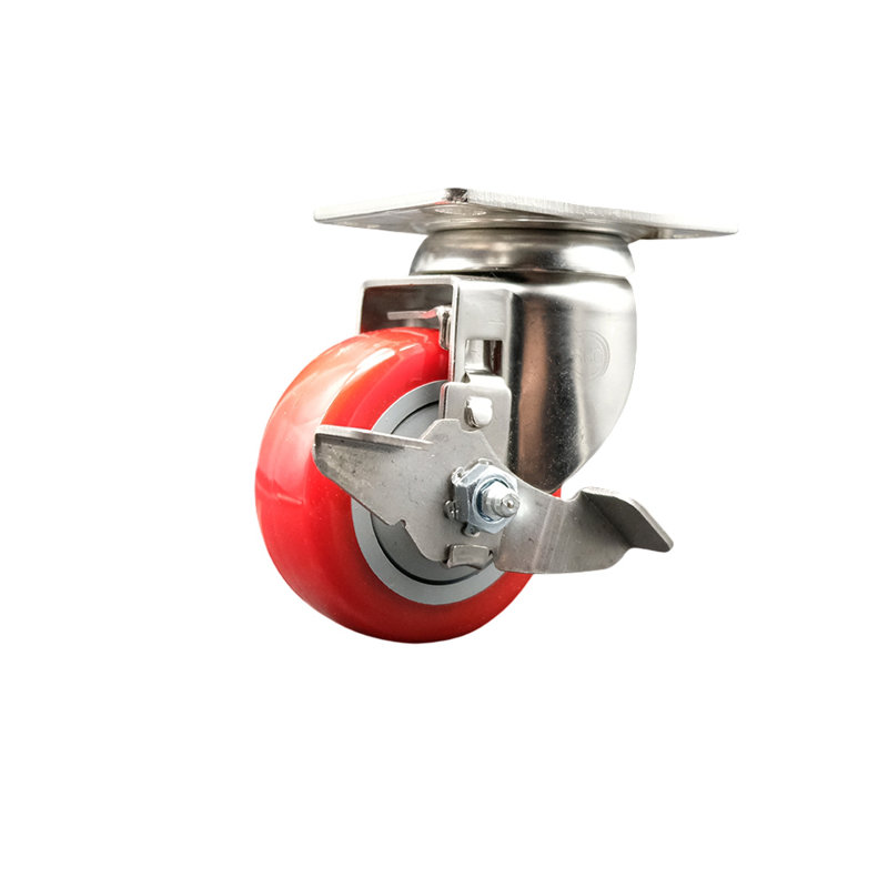 Polyurethane Caster, Red