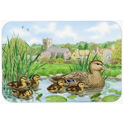 Caroline's Treasures Mallard Duck Glass Cutting Board