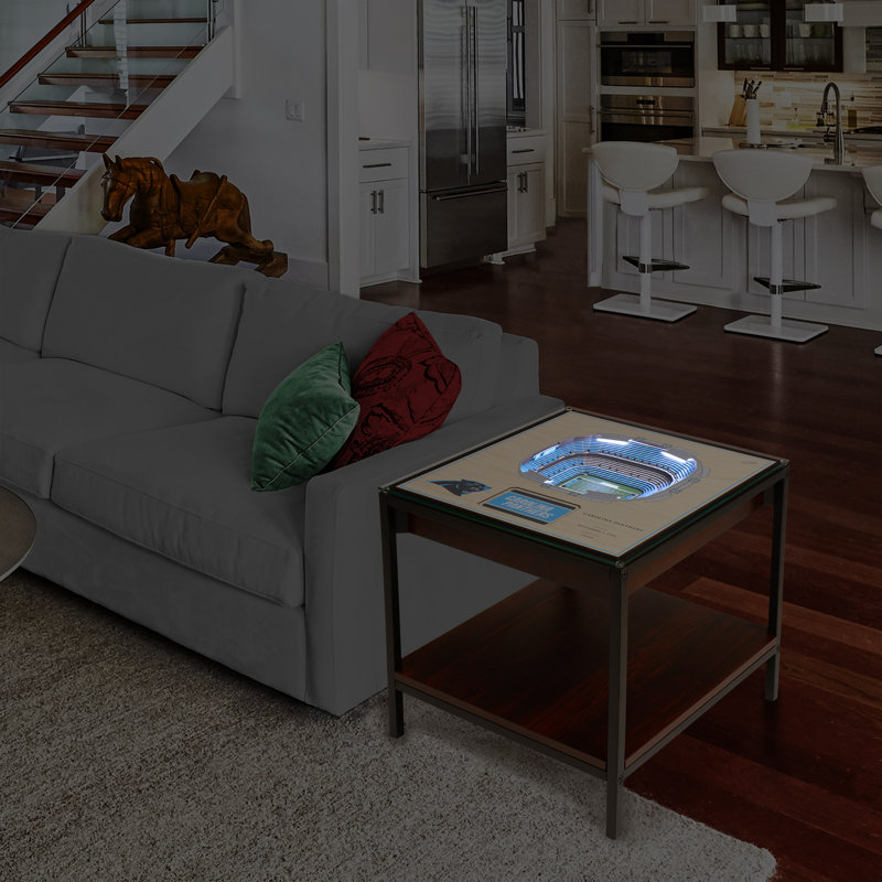 Husik NFL 25-Layer StadiumViews Lighted End Table, Carolina Panthers