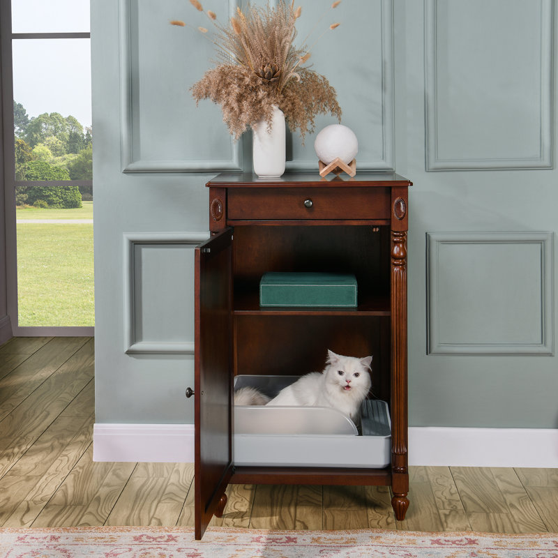 Enclosure End Table With Shutter Door