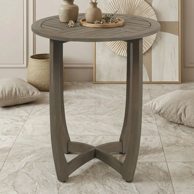 Table de bistro ronde en bois