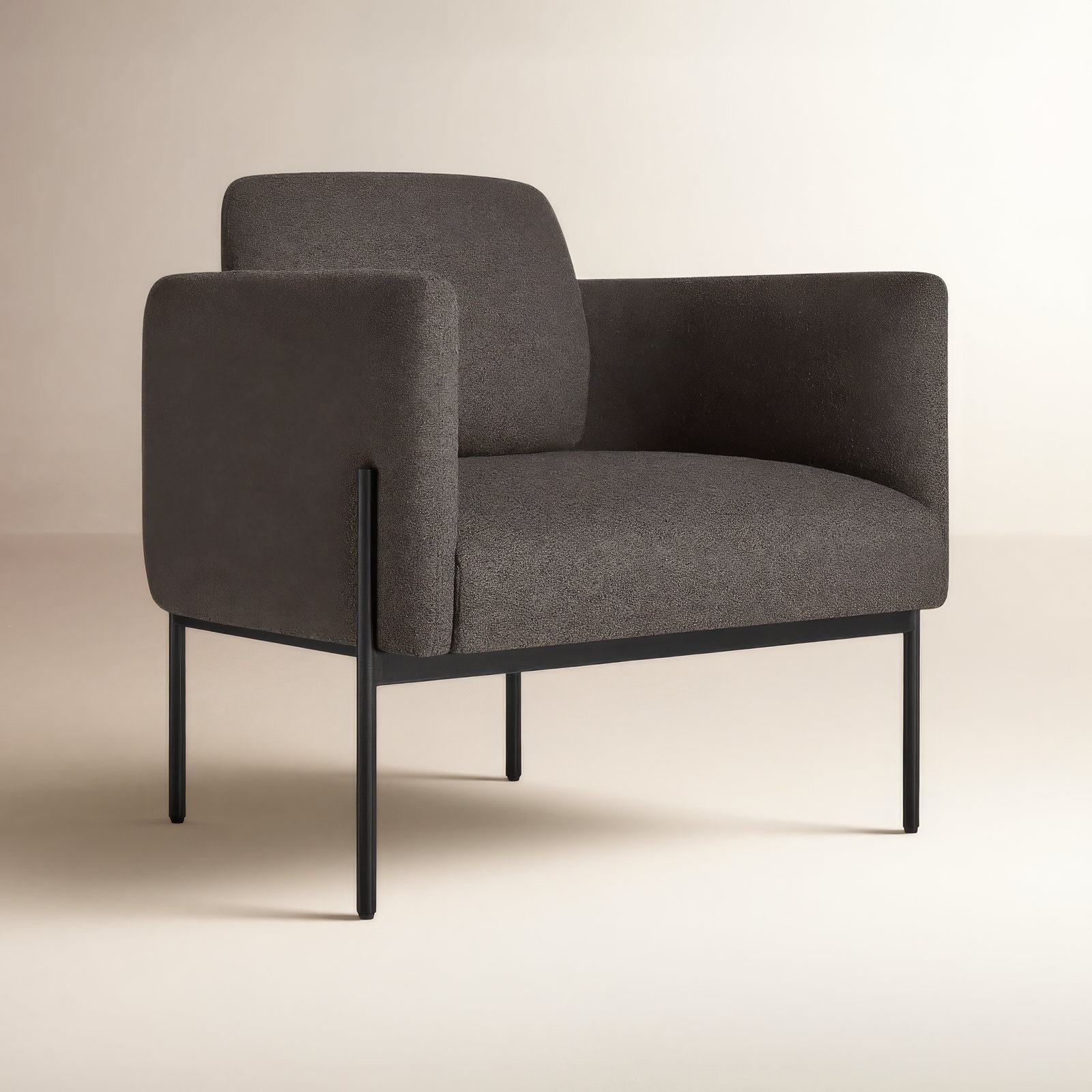 Getup Upholstered Armchair, Kelso Charcoal Polyester