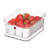 iDesign Crisp Berry Plastic Bin, Modular Stacking Food Storage Box with Removable Inner Basket, BPA Free, 8.32" x 6.32" x 3.88", Clear and White