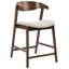 Upholstered Counter Stool with Solid Wood Frame-668995231