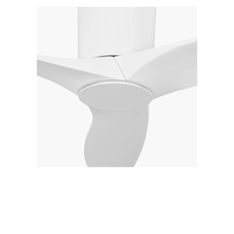 Seyra Smart Hugger LED Ceiling Fan, Matte White, Matte White, 52" Wide