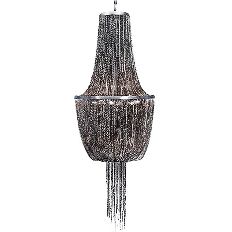 Light Black Chain Hanging Outdoor Entertaining & Lighting, Polished Brass, Polished Nickel, 24" Wide x 40" Height
