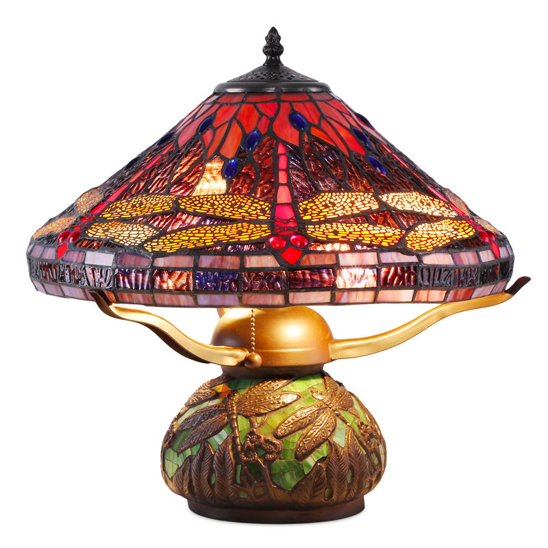 Lampe de table en bronze / vert 16 po Bettsville
