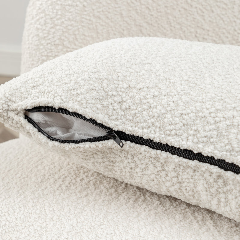 Fauteuil pivotant Bulle, Mélange de polyester crème