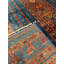 Tapis bleu original en laine et coton noué à la main