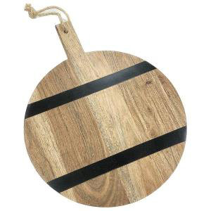 Planche à fromage Millwood Pines Dresdyn, H 0,50 po x l 15,25 po x P 17 po, Brun / blanc