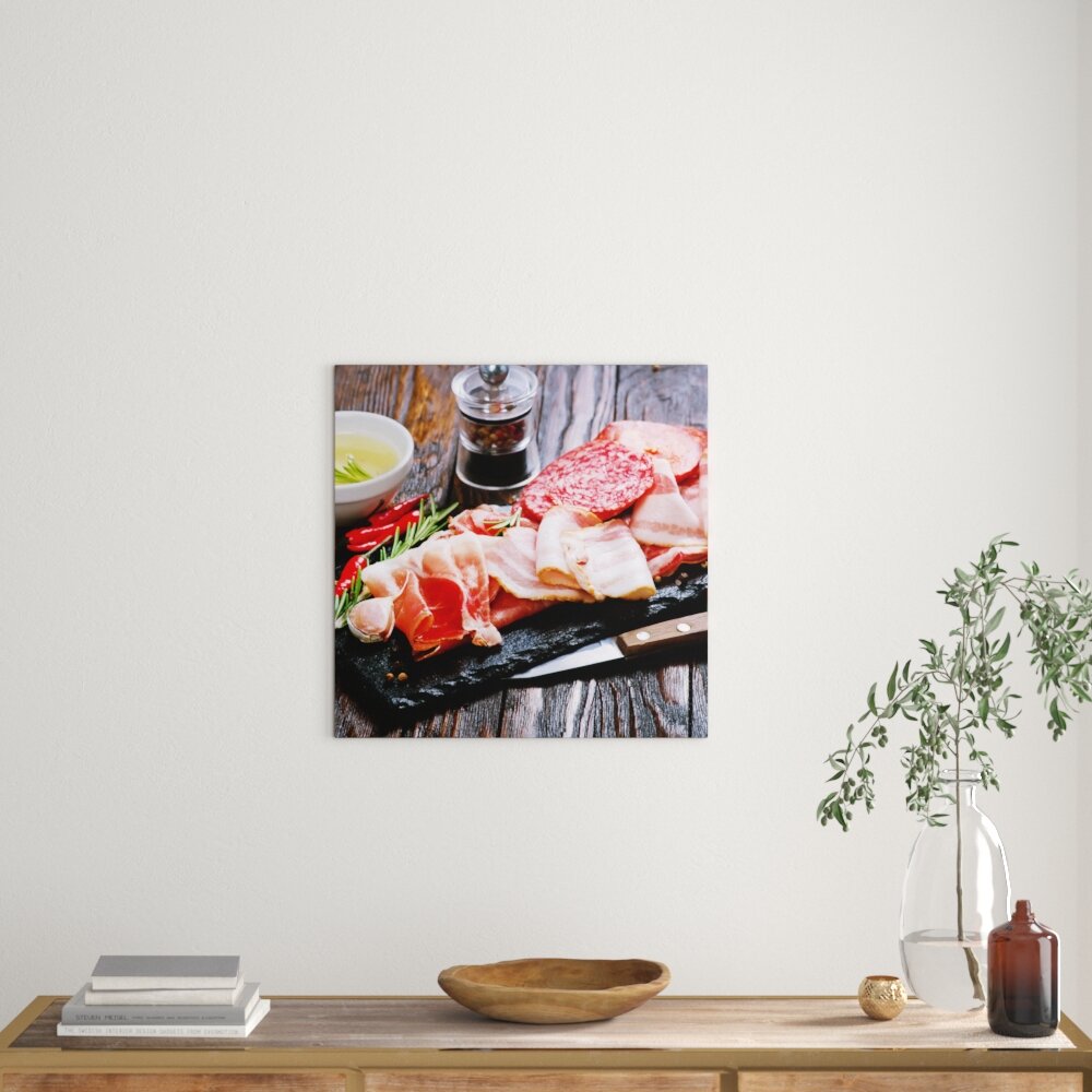 Antipasti-Teller Grafikdruck auf Leinwand