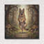  «German Shepherd Yoga Tree Pose» par Rich Monet, art mural en métal, 36 po x 36 po-1147499368