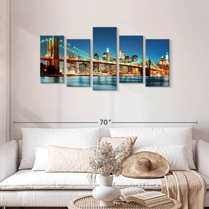 Pont lumineux de Brooklyn, H 24 po x l 49 po