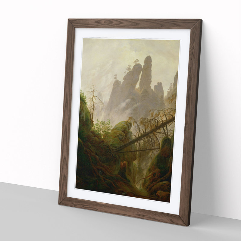 Friedrich Caspar David Rocky Ravine by Caspar David Friedrich - Picture Frame Painting, 48cm H x 36cm W x 2cm D