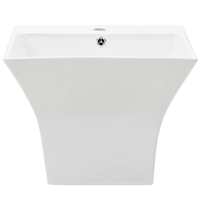 Belfry Bathroom Tadwick 4720mm L x 1220mm W Ceramic Rectangular Sink with Overflow