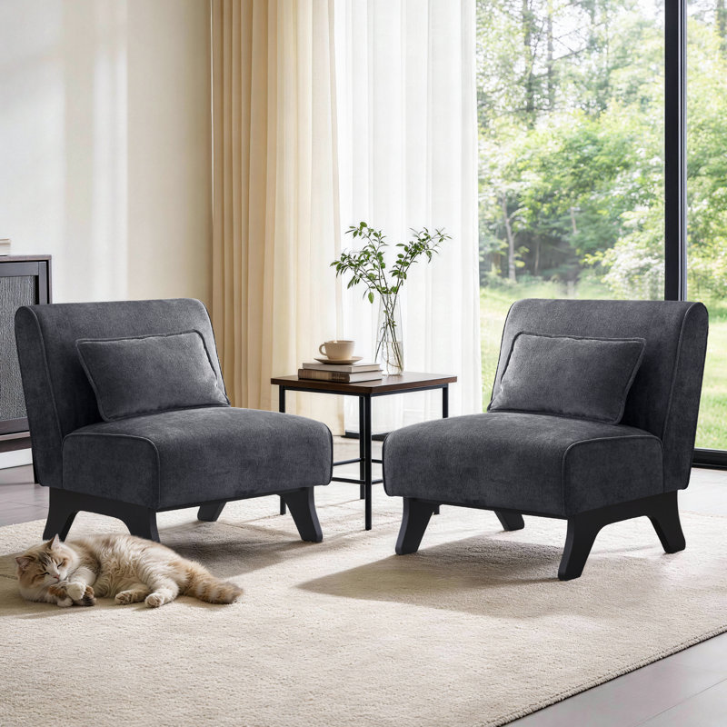 Upholstered Accent Chair, Grey
