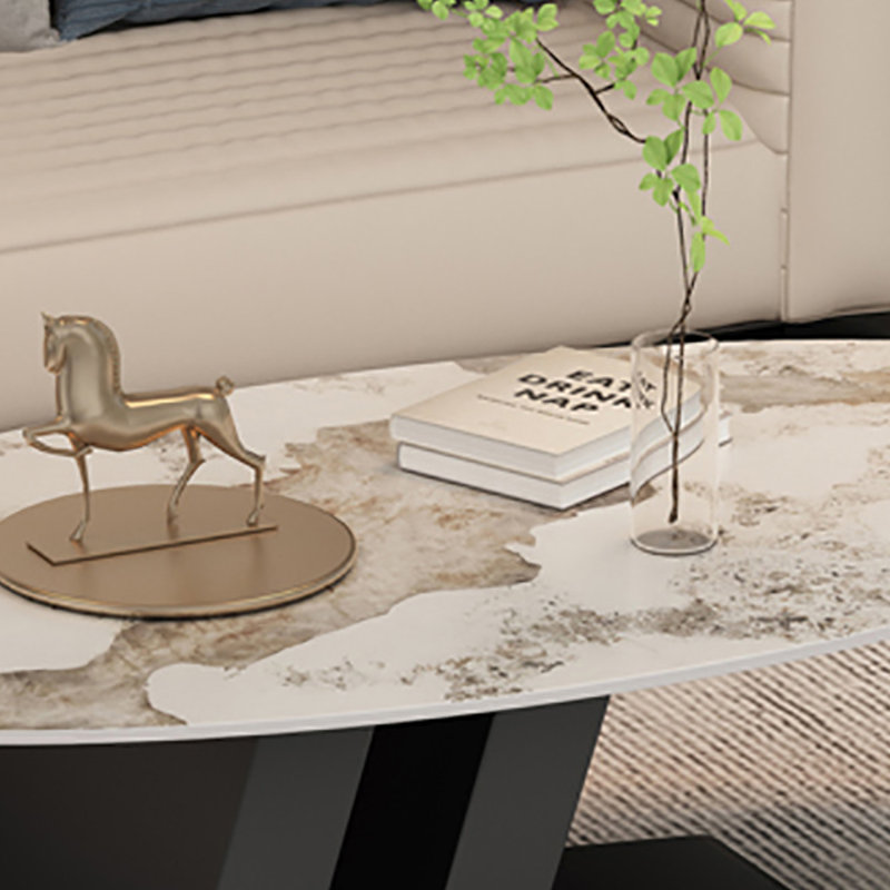 Table basse simple, Blanc / gris
