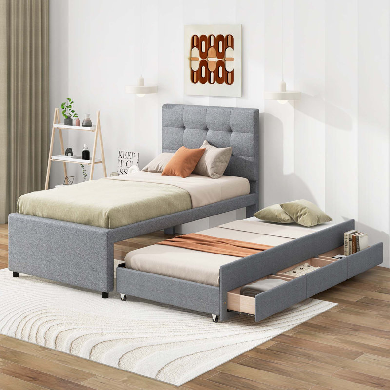 Red Barrel Studio® Rauf Upholstered Storage Bed | Wayfair