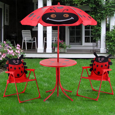 Eben Kids Round Outdoor Table Or Chair and Chair Set