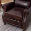 Fauteuil inclinable en cuir véritable-398984935