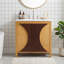 Meuble-lavabo moderne 30 po avec lavabo Mid-Century