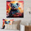 Koala Fiery Sunset I - Koala Animal, art mural en métal