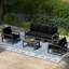 Ensemble de conversation modulaire 6 pièces avec cadre gris Patio-1486767407