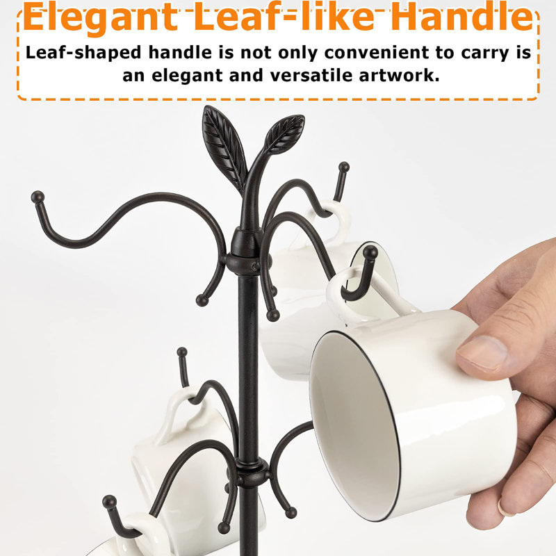 Metal Mug Tree with 6 Hooks