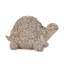 Ensemble de deux sculptures de table escargot et tortue en polyrésine brune