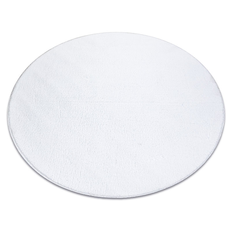 Pacificia Solid Colour Area Rug, Around 60cm, White