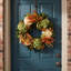 24" Fall Wreath with Hydrangeas and Heather