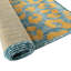 Tapis intérieur / extérieur en polypropylène tissé à la machine imprimé animal intérieur / extérieur jaune / bleu sarcelle-998234528