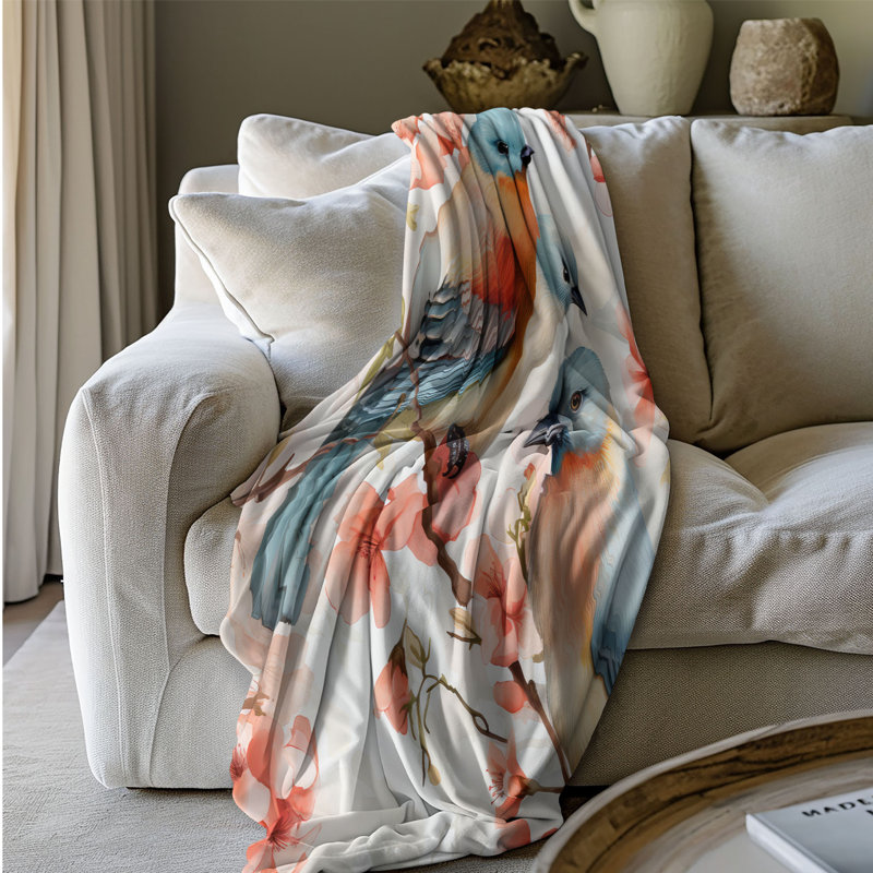 Palette Petal Plumage - 1 jeté Sherpa Bla Premium, 50 po x 60 po