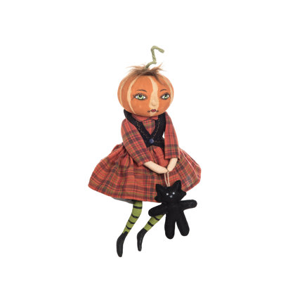 Nelly Pumpkin Head Girl Art Doll