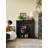 French retro solid wood fireplace decorative cabinet