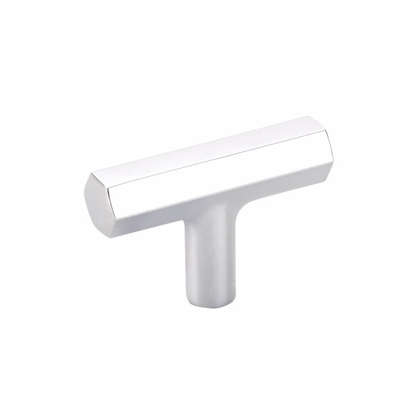 Emtek Mod Hex Cabinet T-Knob 2", Polished Chrome