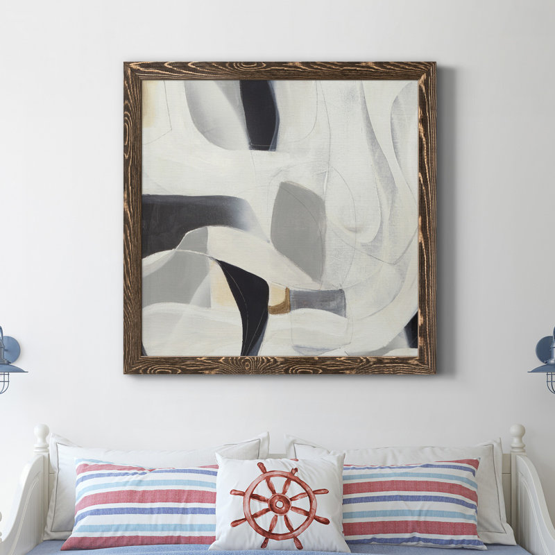La toile encadrée de qualité supérieure - prête à être accrochée, Cadre noyer, H 31,5 po x l 31,5 po x P 1,5 po
