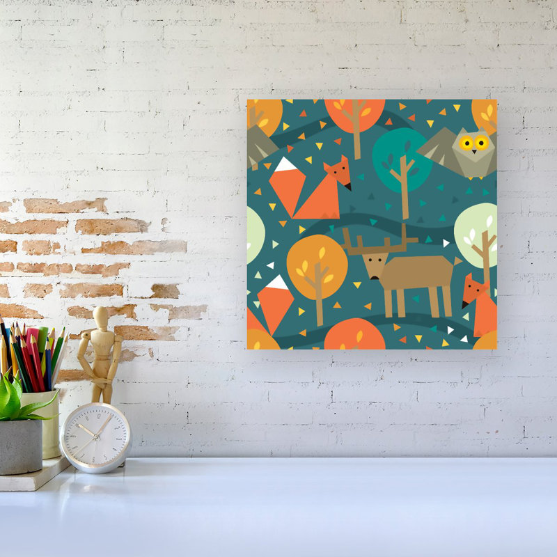 Wild Nightlife - Wrapped Canvas Print, 16cm H x 16cm W x 3.8cm D