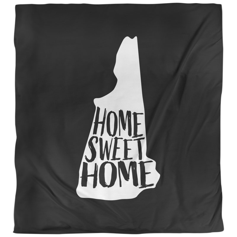Housse de couette home new hampshire, Housse de couette simple TG, Noir, Microfibre