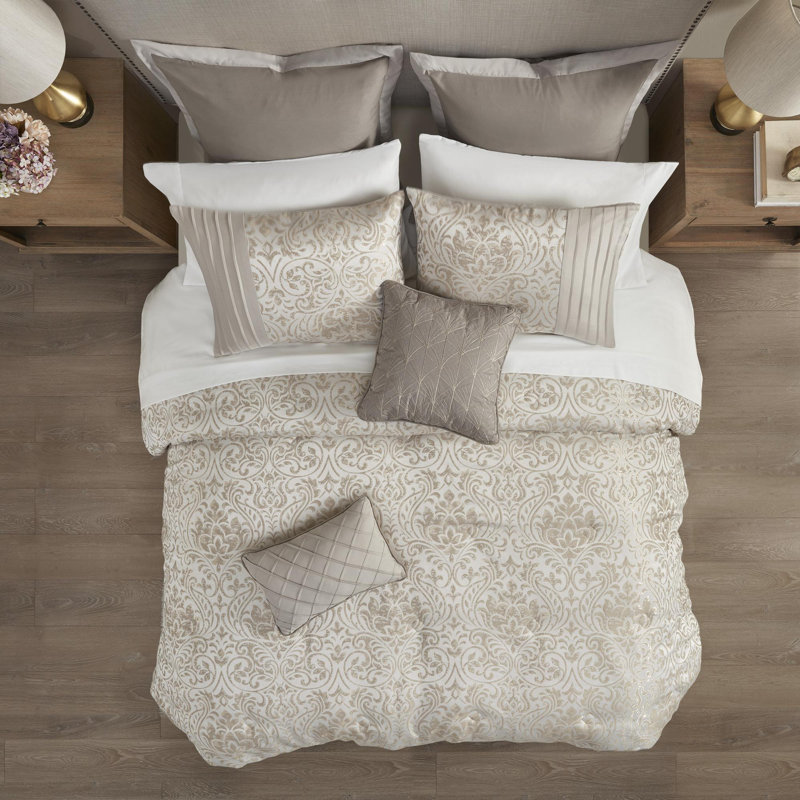 Ensemble d'édredon en coton jacquard 12 pièces