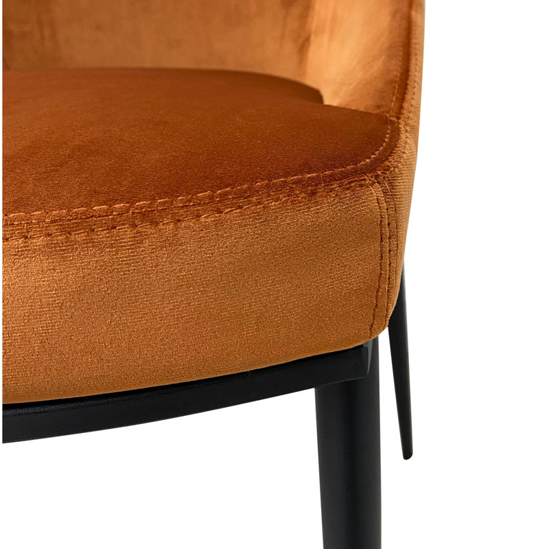 Upholstered Dining Chair, Burnt Orange