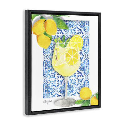 Cadre flottant méditerranéen Limoncello Drink, design par Hillary Holt